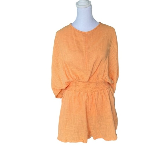 Free People - Pietro Tie Back Romper Sz M - Picture 4 of 9